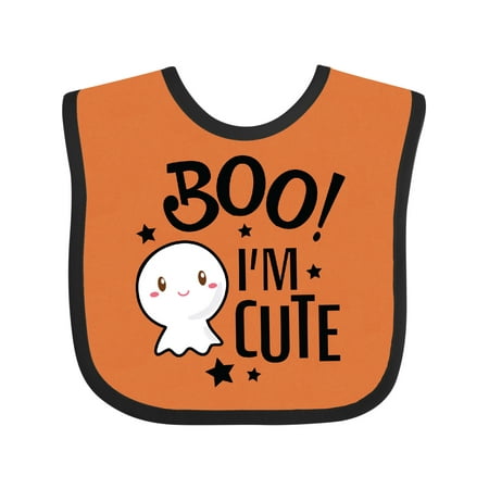 

Inktastic Boo I m Cute with Ghost Gift Baby Boy or Baby Girl Bib