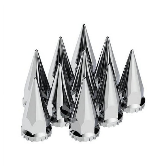 United Pacific 10569 Wheel Lug Nut Cover Set Chrome, Spike, Flanged
