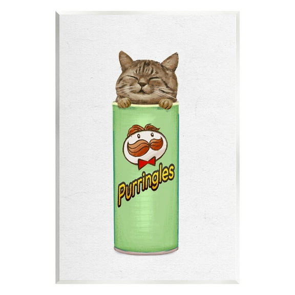 Stupell Industries Kitten in Chips Tin Animals & Insects Painting Unframed Art Print Wall Art, 10 x 15