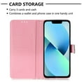 thumbnail image 6 of Feishell Wallet Case for iPhone 14 Plus 6.7 inch,Shockproof Colorful Painted Pattern PU Leather Magnetic Clasp Flip Kickstand ID Credit Card Slots Slim Fit Phone Case Cover,Rose Butterfly, 6 of 7