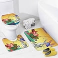 thumbnail image 4 of Looney Tunes Cartoons 4 Pcs Shower Curtain Set Bathroom Sets Shower Curtain with 12 Hooks Bathroom Decor with Rugs Bath Accessories with Mats Toilet Lid Cover, 4 of 8