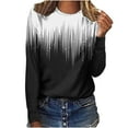 thumbnail image 1 of Pompotops Hauts Amples à Col Rond pour Femmes T-Shirts Imprimés Décontractés Blouse à Manches Longues en Solde, 1 of 5