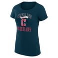 thumbnail image 2 of Women's G-III 4Her by Carl Banks Navy Cleveland Guardians Super-Slim Fit Lightweight Team Logo Graphic T-Shirt, 2 of 5