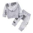 thumbnail image 5 of Baby Boys Girl Elephant Hooded Top Pullover + Long Pants Newborn Outfits Set Clothes Fit For 0-18M, 5 of 8