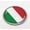Metal Bezel, variant on Italy Flag Car Emblem Badge 3D Domed Round Sticker - Flexible