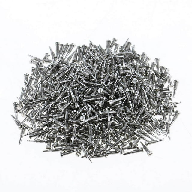 ziyahi 500 Pièces Auto Taraudage Minuscules Vis Montre Réparation Réparation Vis Réparation Lunettes de Vue Montre Réparation Vis Lunettes de Soleil Kit de Réparation 2.0x1.4x7.0mm