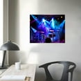 thumbnail image 3 of COMIO  Canvas Print Wall Art Vibrant Blue Stage Lights Drum Set Music Instruments Photography Realism Decorative Concert Multicolor Scenic Fun Pop Art for Living Room, Bedroom, Office, 3 of 4