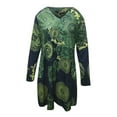 thumbnail image 4 of DPTALR Robe d'Été Vintage Rétro Décontractée pour Femme à Manches Longues, Col en V, à Imprimé Floral, 4 of 5