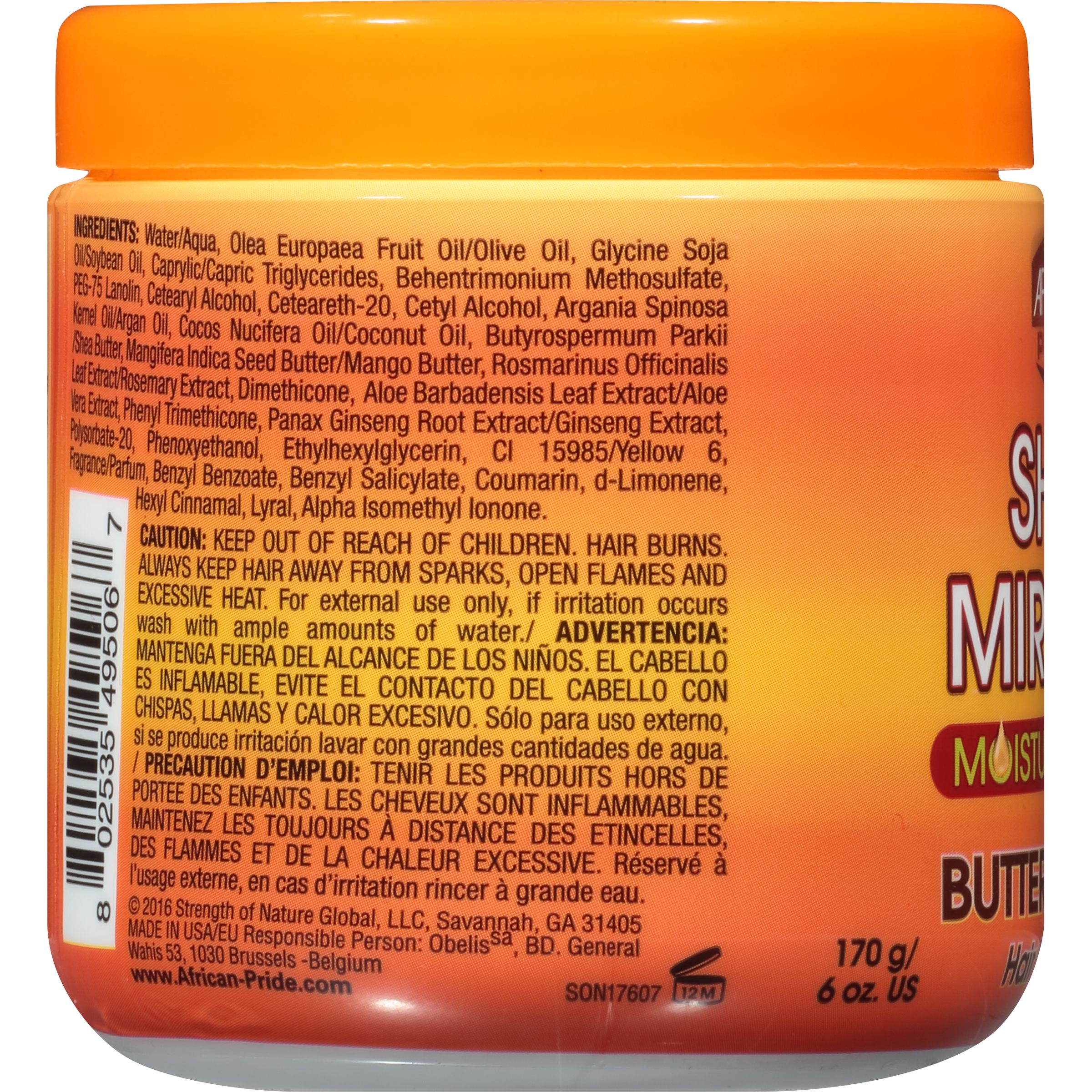 African Pride Shea Miracle Moisture Intense Buttery Leave In Cream Hair Moisturizer for Wavy, Curly, Coily Hair with Shea Butter, 6 oz. - image 2 of 6