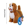 thumbnail image 2 of 9.4in Electronic Walking Dog Plush Toy, Interactive Barking Pet Prop with Leash, Simulated Puppy Animal Figure, Random Color Electric Plush Puppy, Animated Stuffed Dog for Home Play, 2 of 6