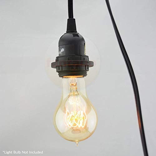Fantado Single Socket Clear Pendant Light Lamp Cord for Lanterns UL Listed by PaperLanternStore 15 FT 
