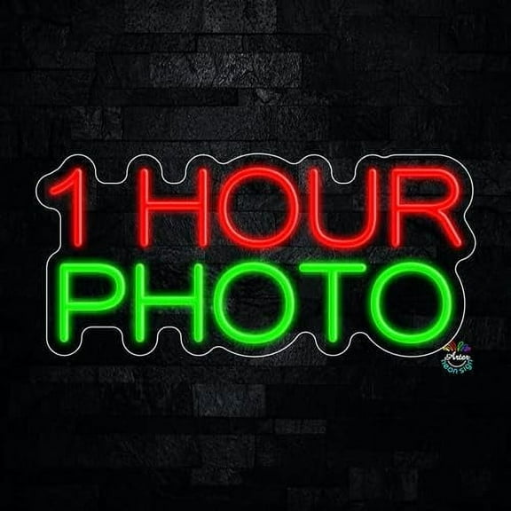 1 Hour Photo LED Neon Sign 22"L x 10"H #32002
