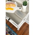 thumbnail image 5 of Linon Corbari 4-Tier Mobile Serving Cart with Stainless Steel Top, 22.75" Length, White, 5 of 17