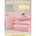thumbnail image 2 of 5/7pcs All Seasons Comforter Set - Soft Fluffy Bedding with Comforter, Sheets & Pillowcases - Machine Washable, 2 of 14