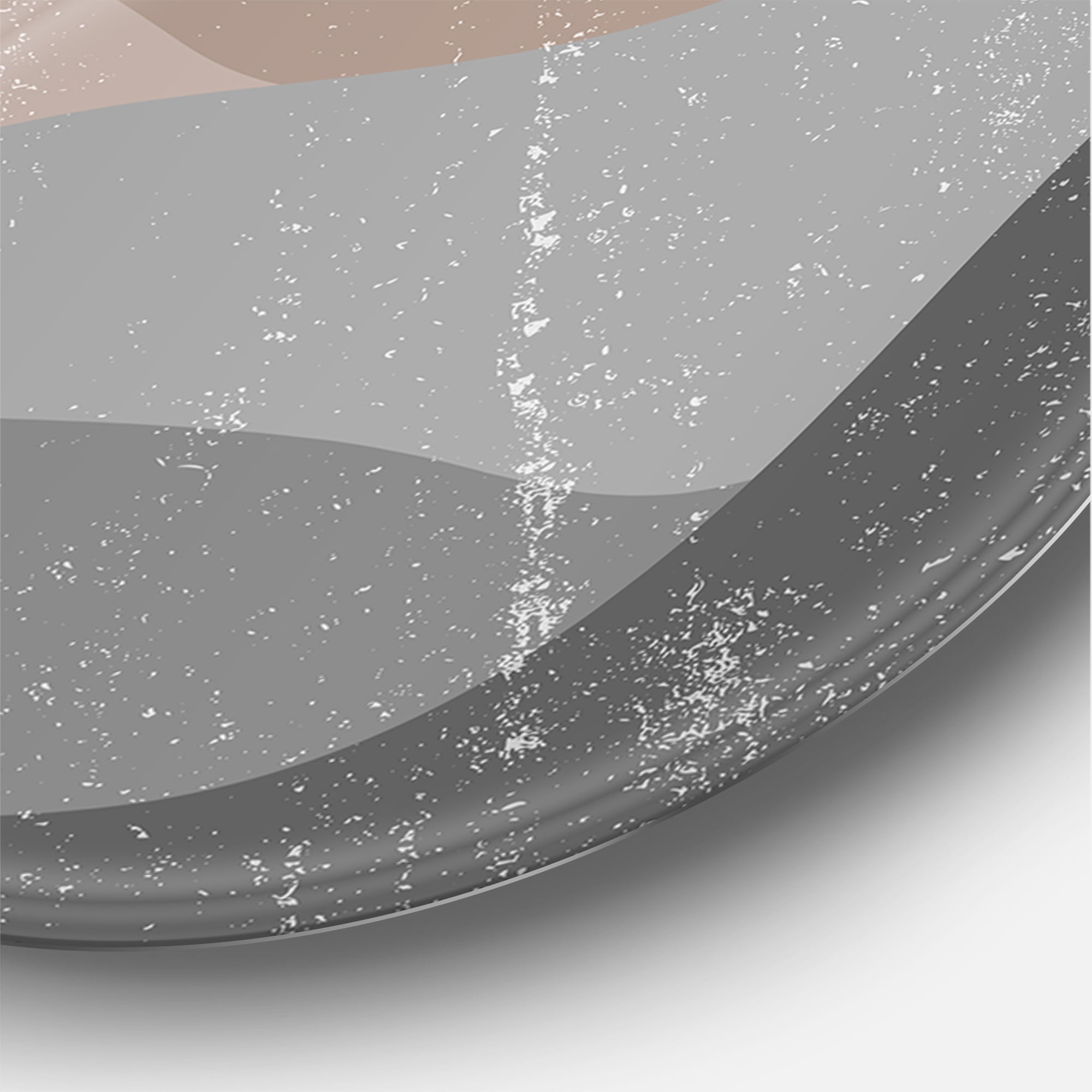 Designart 'Minimalist Sunset Over Mountain Landscape' Modern Circle Metal Wall Art 23x23 - Disc of 23
