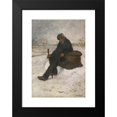 thumbnail image 2 of Jean François Raffaëlli 11x14 Black Modern Framed Museum Art Print Titled - The Railroaden in the Snow, 2 of 5