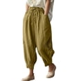 thumbnail image 3 of CAIXIA Womens Wide Leg Pants Boho Summer Capri Palazzo Harem Casual Barrel Sweatpants Baggy Slacks with Pockets, 3 of 5