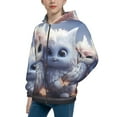 thumbnail image 2 of Naloa Cute Animal Couple Teenage Zipper Hoodie, Long Sleeve Zip Up Hoodies Casual Jackets Tops for 7-12 Years-Medium, 2 of 6