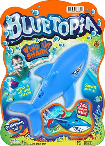 wind up shark bath toy