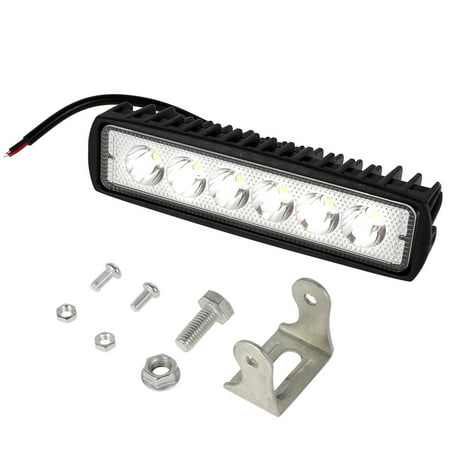 

Welpettie 18W LED Work Spot Light Bar 800LM 6000K White Car Spot Beam Slim Driving Lamp 12V Waterproof LED Work Light for Car Truck Boat SUV ATV 4WD Off-road