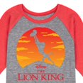 thumbnail image 3 of The Lion King - Baby Simba at Pride Rock - Iconic Silhouette - Toddler & Youth Raglan Graphic T-Shirt, 3 of 6