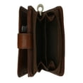 thumbnail image 3 of Genuine Leather Ladies Trifold Zipper Wallet and Credit Card Holder with ID Window 1506 CF, 3 of 6