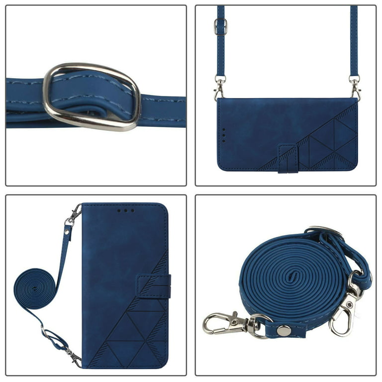 SUPWALL Crossbody Wallet Case Fit for Samsung Galaxy A14 4G/5G | PU Leather  Zipper Handbag Purse Flip Cover with Detachable Lanyard Strap | Kickstand