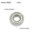 thumbnail image 2 of 698ZZ Deep Groove Ball Bearings Z2 8x19x6mm Double Shielded Chrome Steel 4 Pcs, 2 of 4