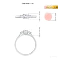 thumbnail image 4 of ANGARA Natural 0.41 Ct. Diamond Classic Engagement Ring in 14K White Gold for Women (Ring Size: 12), 4 of 9