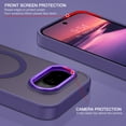 thumbnail image 3 of DOMAVER Magnetic iPhone 12 Case / iPhone 12 Pro Case 6.1" - Slim Fit Matte Translucent Cover | MagSafe Compatible | Shockproof Anti-Yellowing | Black, 3 of 8