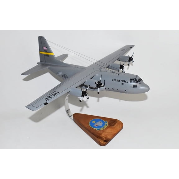 Lockheed Martin® C-130H 144th Airlift Squadron, 1/74 (21") Mahogany Scale Model