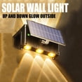 thumbnail image 2 of Lámpara de Pared Solar LED para Exteriores, Resistente A la Lluvia, Al Agua, para Jardín, Patio, Lámpara de Control de Luz Inteligente, Luz Solar Ajustable B, 2 of 5