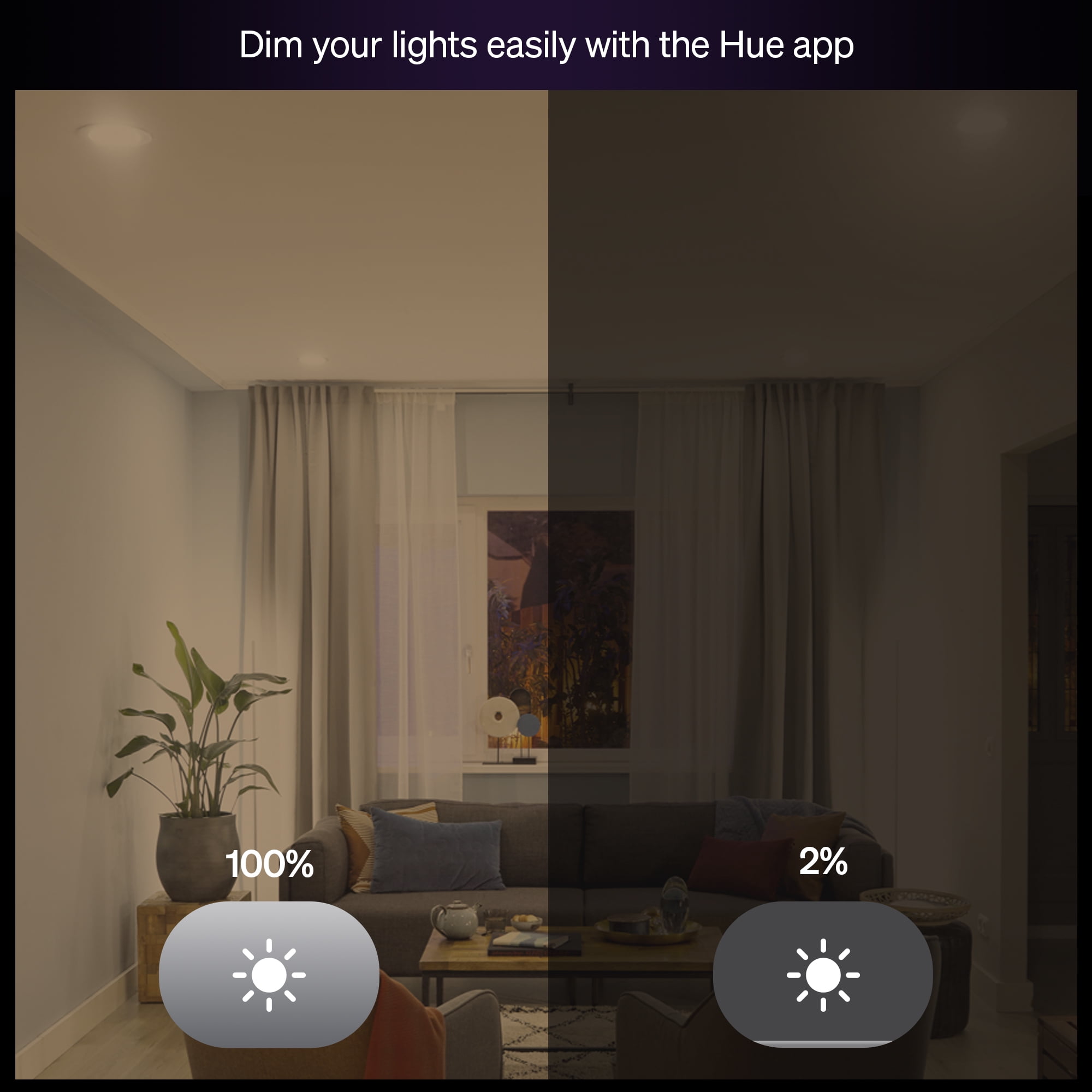 Philips Hue Essential White & Color Ambiance 65-Watt Equivalent (650lm) BR30 Flood Light Bulb (Medium Base) 2-Pack