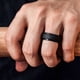 thumbnail image 5 of 2piezas 8mm Popular Camuflaje Hombres Negros Anillos Frescos de Silicona Anillo de Bodas de Goma Anillo de Deportes Ambientales 10, 5 of 5