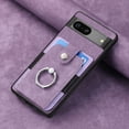thumbnail image 5 of Compatible with Google Pixel 7 Case Wallet with Card Holder, 360°Rotation Finger Ring Holder Kickstand Protective Premium PU Leather Back Flip Magnetic Clasp Shockproof Cover,Purple, 5 of 8