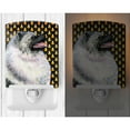 thumbnail image 2 of Keeshond Candy Corn Halloween Portrait Ceramic Night Light, 2 of 2