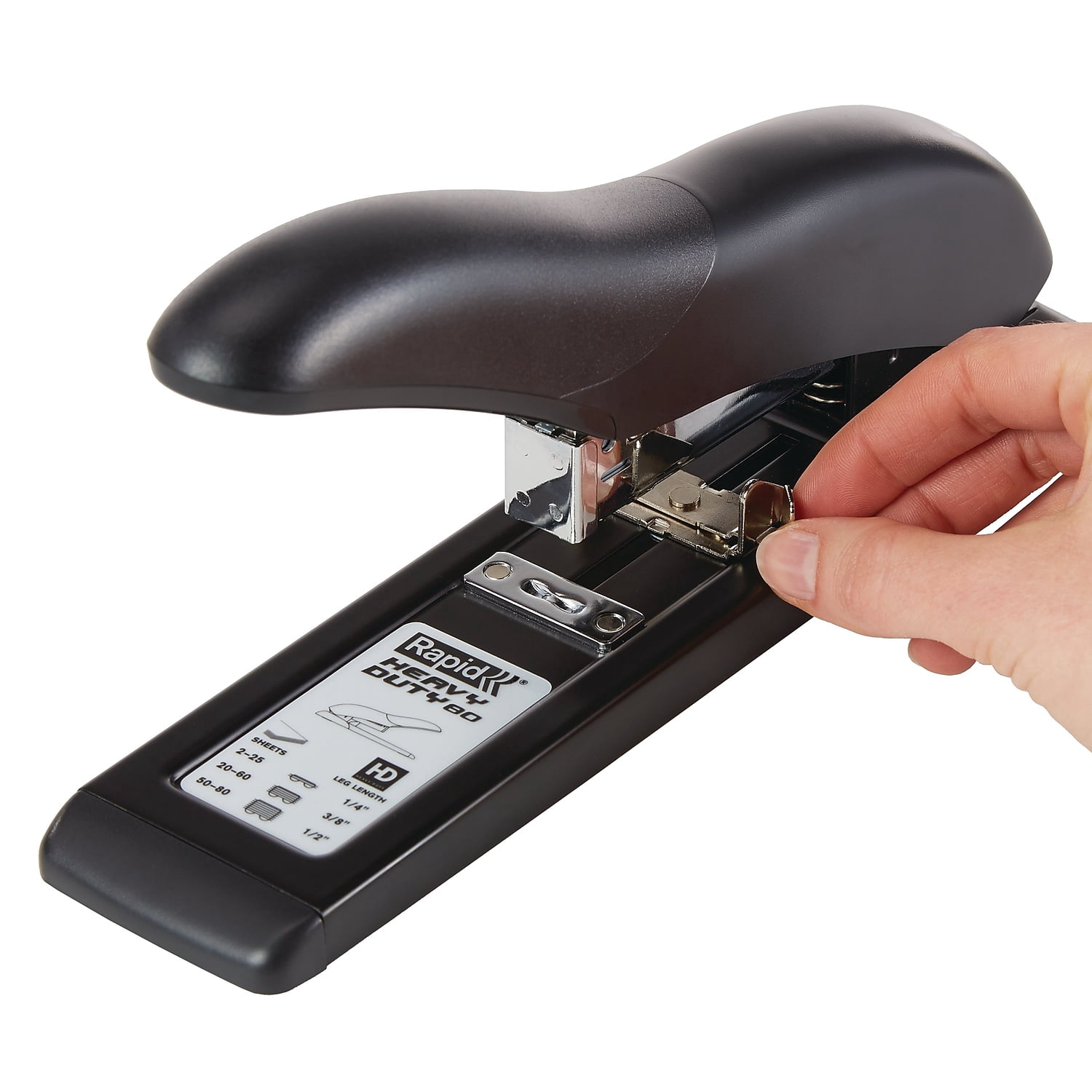 Rapid Eco HD 80 Heavy-Duty Stapler, 80-Sheet Capacity, Black -RPD73159