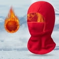 thumbnail image 2 of Bosanter Kids Winter Hats Balaclava Ski Mask Windproof Warm Adjustable with Fleece Lining Hat for Boys Girls 3-6 Years, Red, 2 of 6