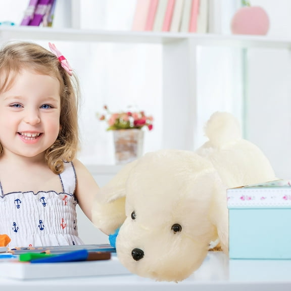 TOPRenddon Stuffed Animal Dog 16 Inch Cute Hound Plush Toy Pillow for Kids Kawaii Soft Cuddly Plushies Puppy Hugging Sleeping Body Pillow Gift for Girls Boys