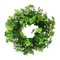thumbnail image 2 of Fiudx Corona Verde Artificial, Tréboles de Cuatro Hojas Del Día de San Patricio, Decoración de La Suerte, Uso Interior/Exterior, Alegría Navideña, Decoración para Ventana o Pared, 30 Cm, 2 of 6
