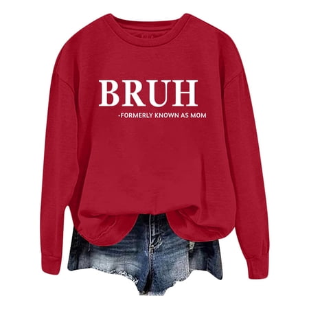 WENWU Women'S Sweatshirt Long Sleeve Sweatshirt Pullover Sweatshirt for Women Red Sweatshirt Women S Winter Fashion Womens Clothes Trendy
