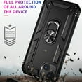 thumbnail image 5 of Compatible with iPhone 15 Case,with 360 Ring Holder Kickstand Card case, Armor Military Grade Protection Hybrid Silicone TPU PC Rugged Case, Magnetic with Car Mount Phone Cover,Black, 5 of 6