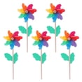 thumbnail image 1 of MasteelfCA 5PCS Multicolored Wooden Windmill Kindergarten Photo Windmill Props Cartoon Rural Windmills Decor Outdoor Area Windmill Decoration for Kids, 1 of 8