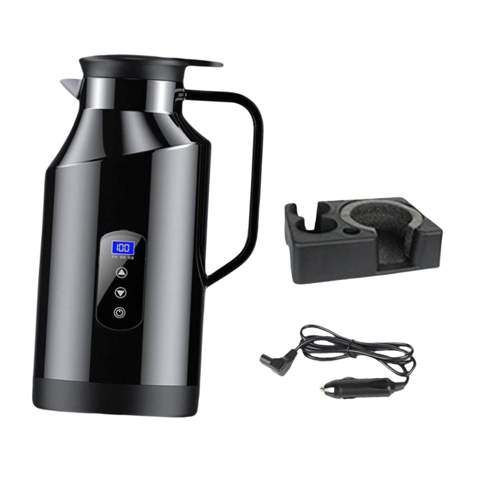 Wzmzjy 12V 24V Car Kettle Electric Boiler Car Heated Mug Hot Water Kettle Universal for 1500ml With Base
