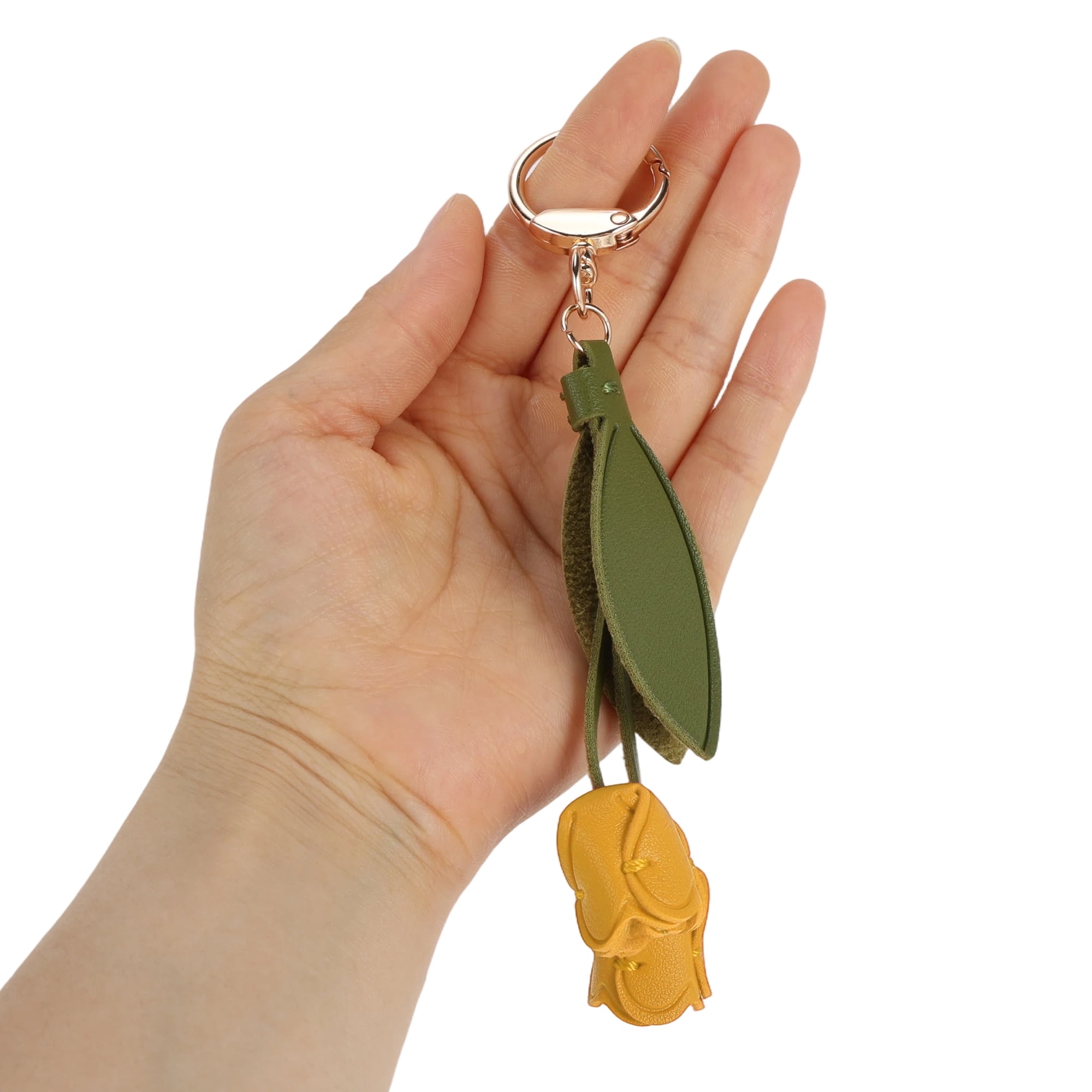 Unique Bargains Colorful Flower Leaf Handbag Charm For Any Occasion 1 Pc Yellow