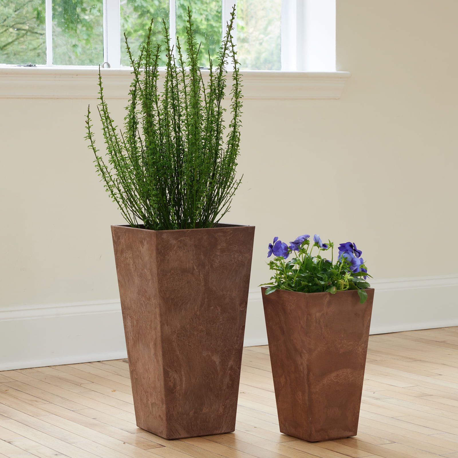 Root & Vessel Ella Tall Planter, Rust, 19.5"