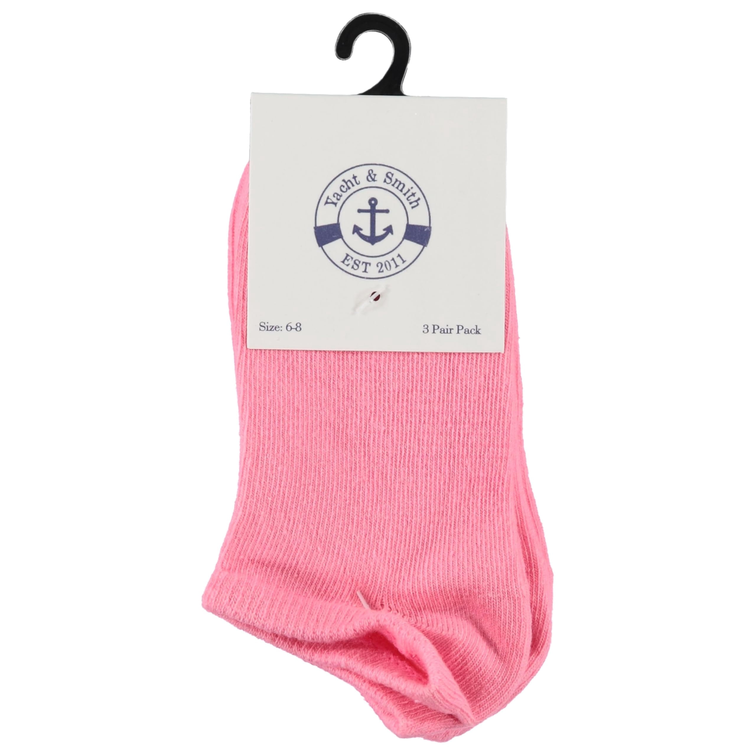Yacht & Smith 72 Pairs Wholesale Sample Socks Kids, Crew and Ankle Socks - Mixed Assorted Random Colors Wholesale Lot Bulk, Great for Donating Shelters