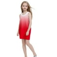 thumbnail image 5 of Juslio Girl Dresses Casual Sleeveless Pockets Summer Beach A-line Knee Length Red Halter Dress, 5 of 5
