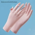 thumbnail image 3 of Ruanlalo Ice Silk Gloves,1 Pair Fingertip Opening Anti-slip Palm Solid Color Sunscreen Mittens Women Anti-UV Ice Silk Thin Gloves, 3 of 6