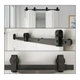 thumbnail image 4 of Bi-Folding Sliding Barn Door Hardware Kit, Heavy Duty Black Roller Track Kit For 2/4 Doors Smoothly Quietly Easy To Install ,Long Lasting, 4 of 7